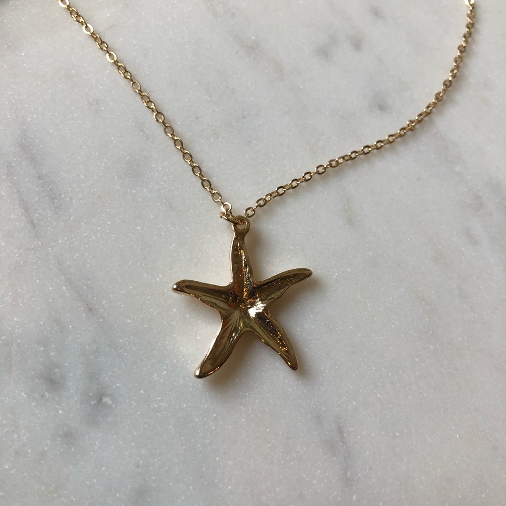 Starfish Pendant Drop Necklace - Picture 2 of 2